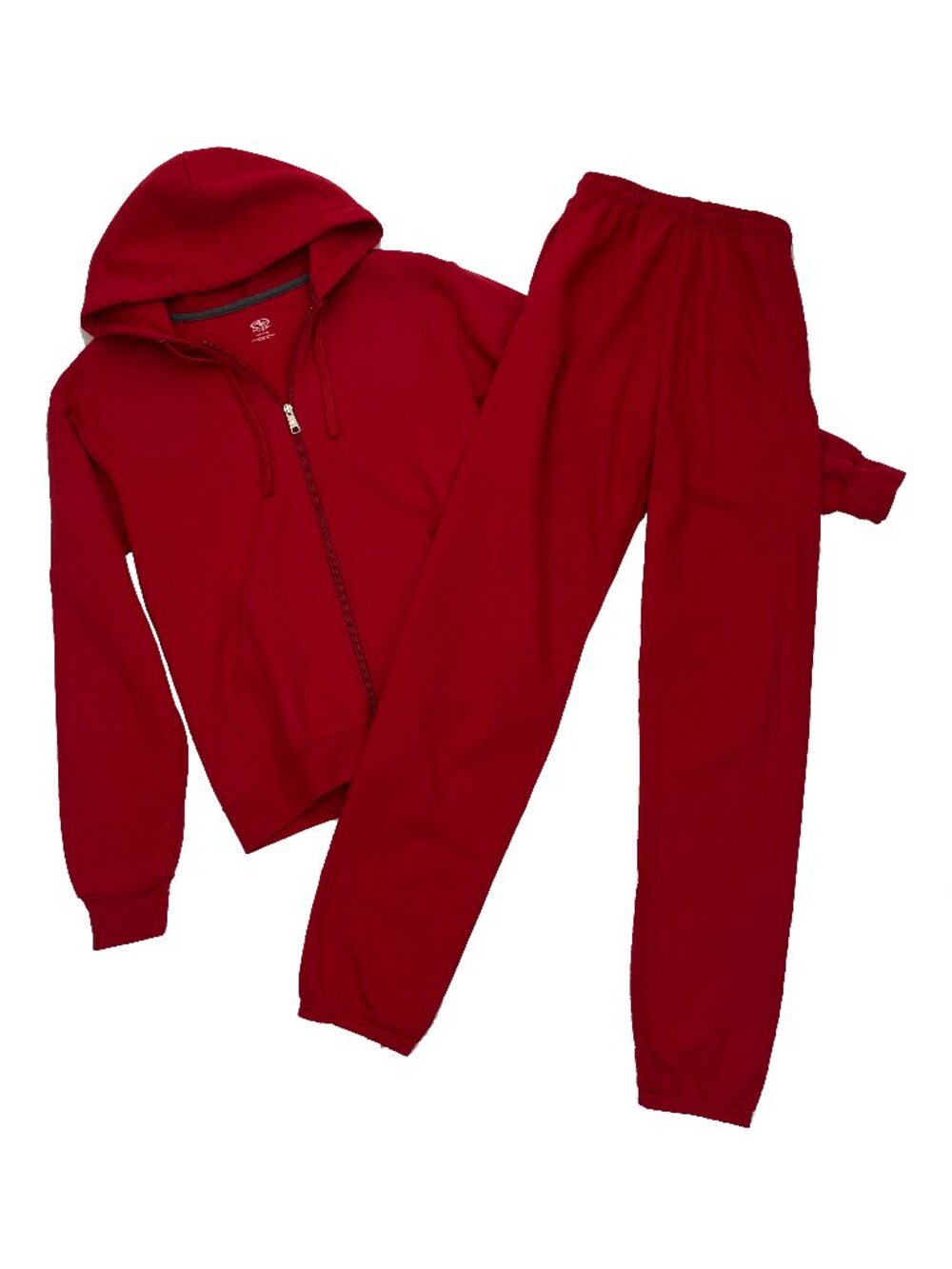 Athletic Works Red Sweatsuit Sweatshirt Sweatpants Full Zip Mens S